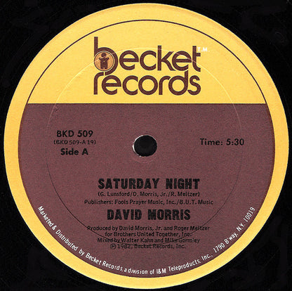 David Morris (3) : Saturday Night (12")