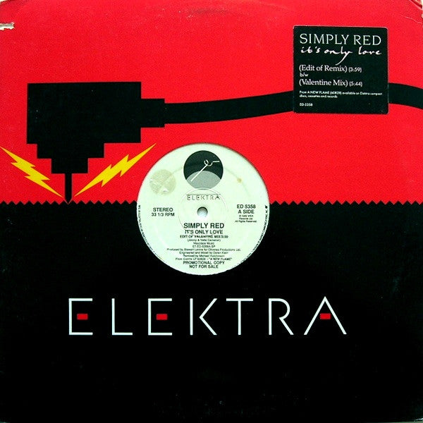 Simply Red : It's Only Love (12", Promo)