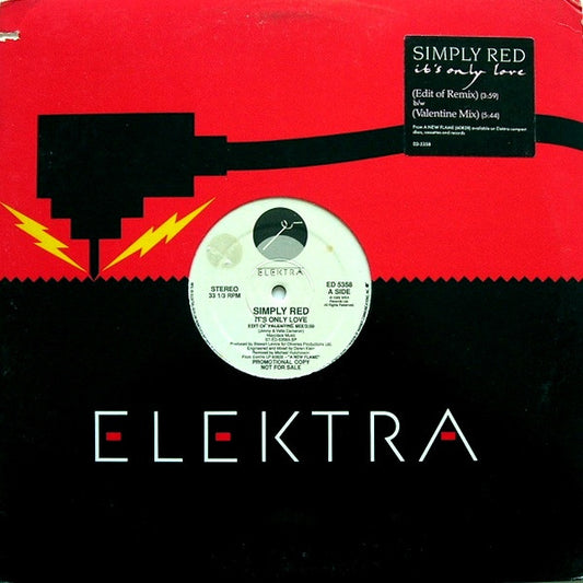 Simply Red : It's Only Love (12", Promo)