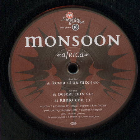Monsoon (3) : Africa (12")