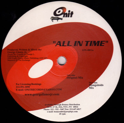 George Llanes, Jr. : All In Time (12")
