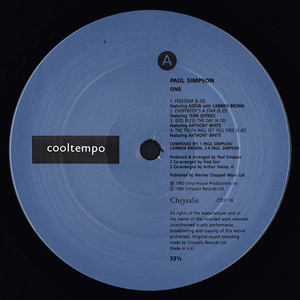 Paul Simpson : One (LP, Album)