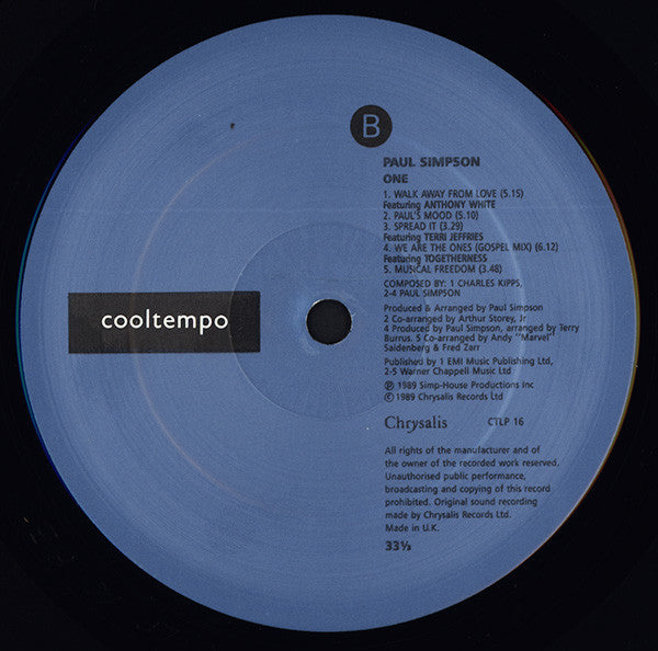 Paul Simpson : One (LP, Album)