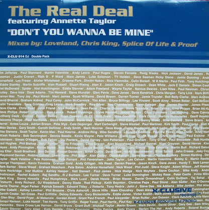 The Real Deal (2) Featuring Annette Taylor : Don't You Wanna Be Mine (2x12", Promo)