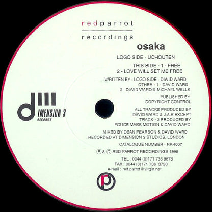 Osaka : Uchouten / Free / Love Will Set Me Free (12")