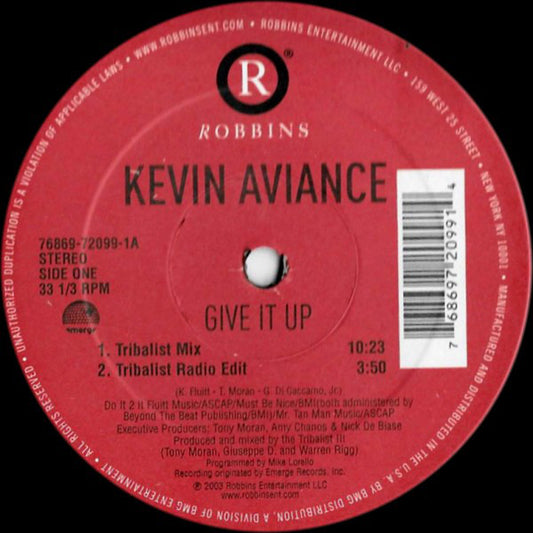 Kevin Aviance : Give It Up (12")