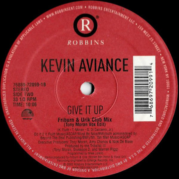 Kevin Aviance : Give It Up (12")