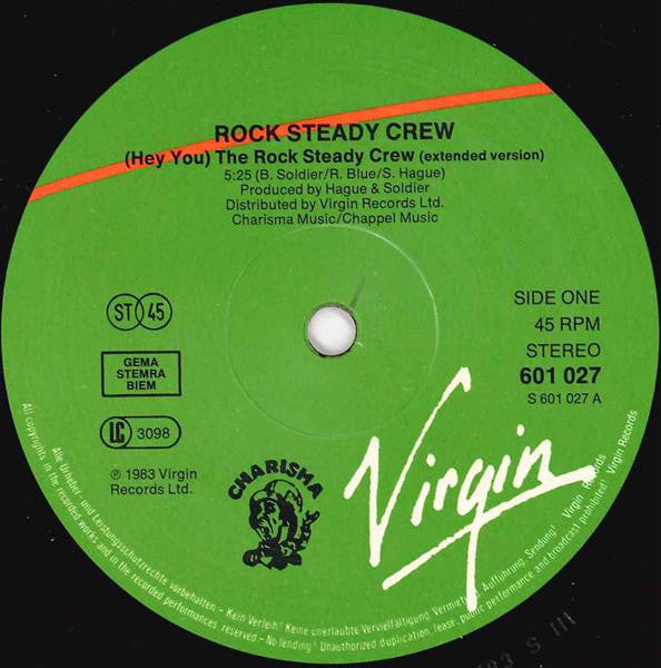 The Rock Steady Crew : (Hey You) The Rock Steady Crew (12")