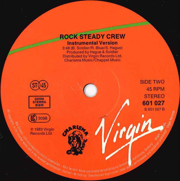 The Rock Steady Crew : (Hey You) The Rock Steady Crew (12")