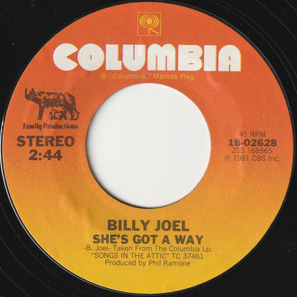 Billy Joel : She's Got A Way / The Ballad Of Billy The Kid (7", Single, Styrene, Pit)