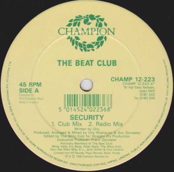 The Beat Club : Security (12", Com)