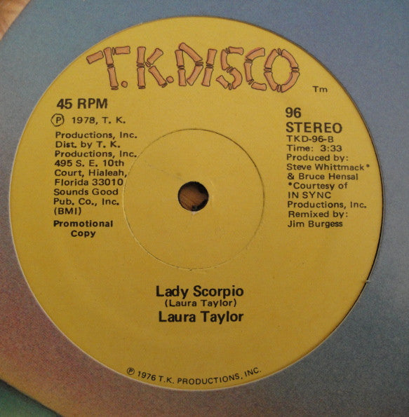 Laura Taylor : Dancin' In My Feet (Theme From Disco Magic) (12", Promo)