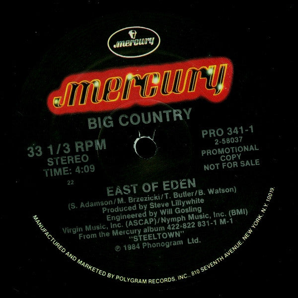 Big Country : East Of Eden (12", Promo)