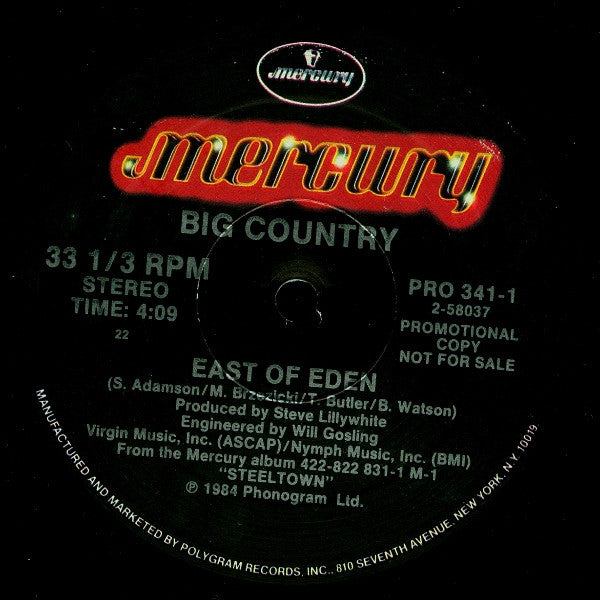 Big Country : East Of Eden (12", Promo)