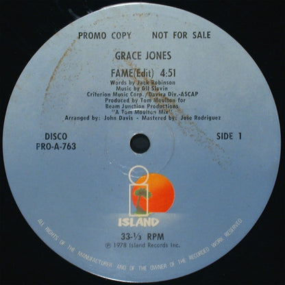 Grace Jones : Fame (12", Promo)