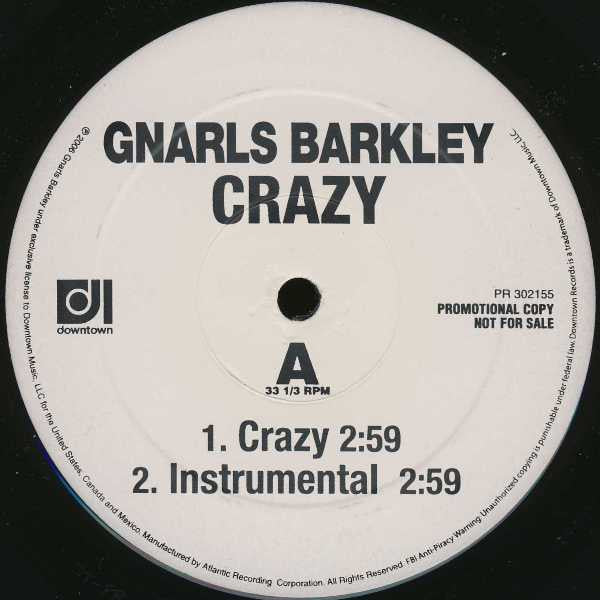 Gnarls Barkley : Crazy (12", Promo)