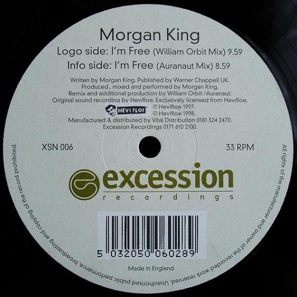 Morgan King : I'm Free (12")