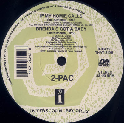 2Pac : If My Homie Calls / Brenda's Got A Baby (12", Single)