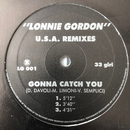 Lonnie Gordon : Gonna Catch You (U.S.A. Remixes) (12", Unofficial)
