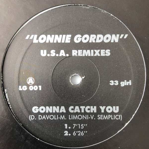 Lonnie Gordon : Gonna Catch You (U.S.A. Remixes) (12", Unofficial)