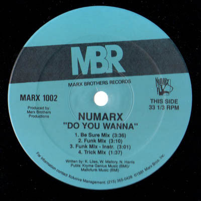 Numarx : Do You Wanna (12")