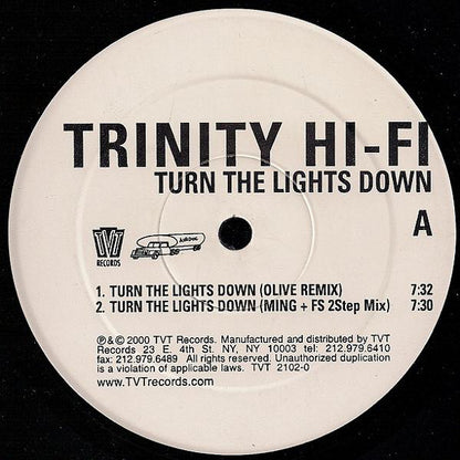 Trinity Hi-Fi : Turn The Lights Down (12")