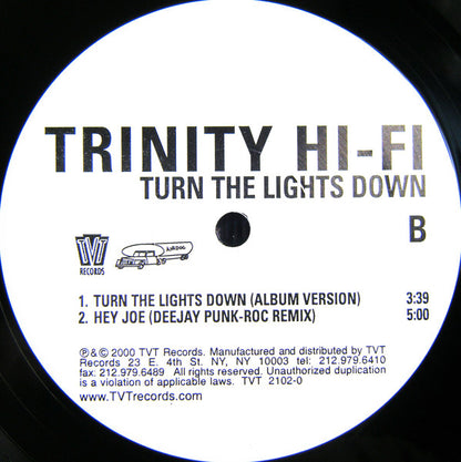 Trinity Hi-Fi : Turn The Lights Down (12")