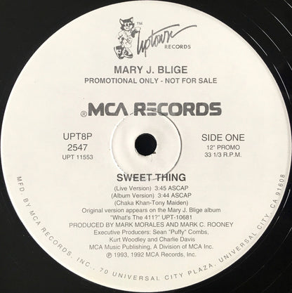 Mary J. Blige : Sweet Thing (12", Promo)