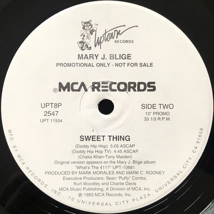 Mary J. Blige : Sweet Thing (12", Promo)