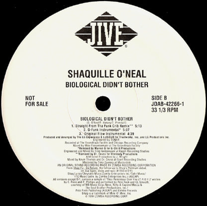 Shaquille O'Neal : Biological Didn't Bother (12", Promo)