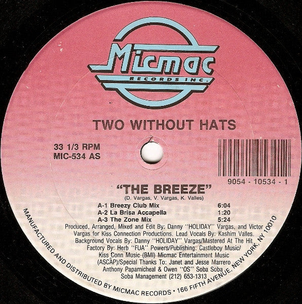 Two Without Hats : The Breeze (12", Single)