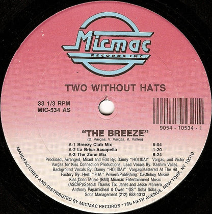 Two Without Hats : The Breeze (12", Single)