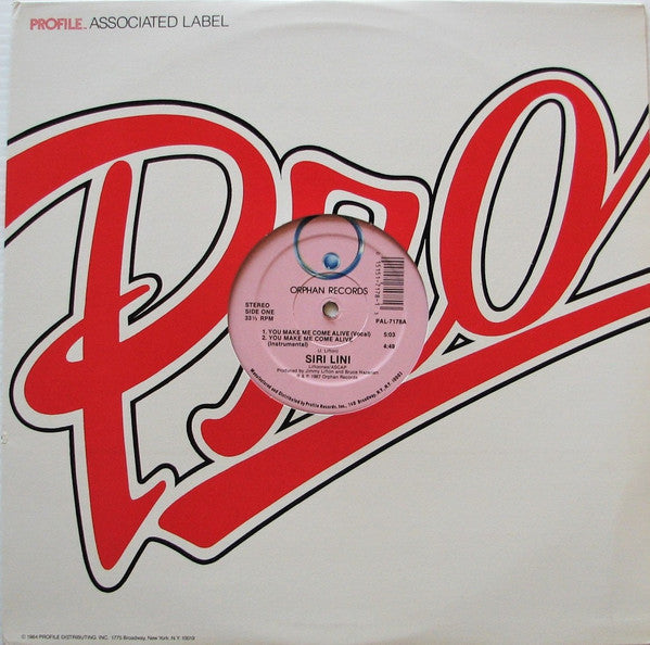 Siri Lini : You Make Me Come Alive (12")
