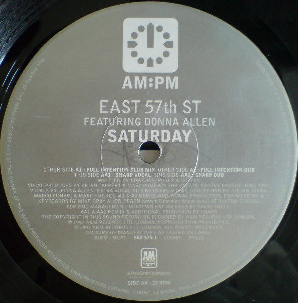East 57th St* : Saturday (The Full Intention & Sharp Mixes) (12")