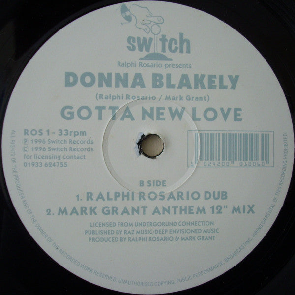 Donna Blakely : Gotta New Love (12")