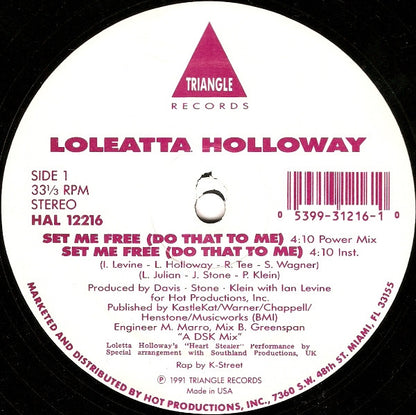 Loleatta Holloway : Set Me Free (Do That To Me) (12")