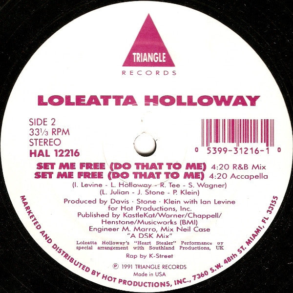 Loleatta Holloway : Set Me Free (Do That To Me) (12")