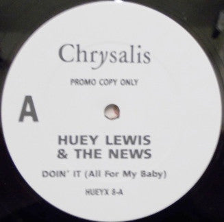 Huey Lewis & The News : Doing It All For My Baby (12", Promo)