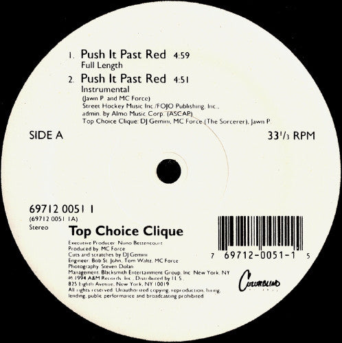 Top Choice Clique : Push It Past Red (12")