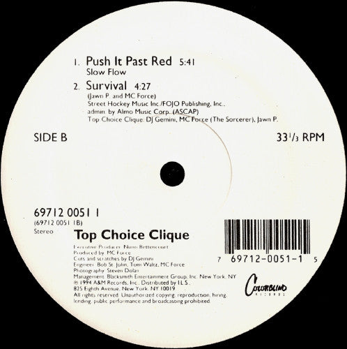 Top Choice Clique : Push It Past Red (12")