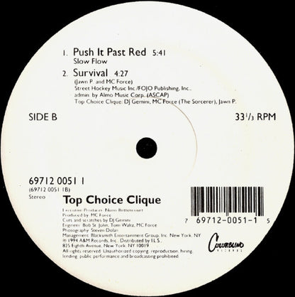 Top Choice Clique : Push It Past Red (12")