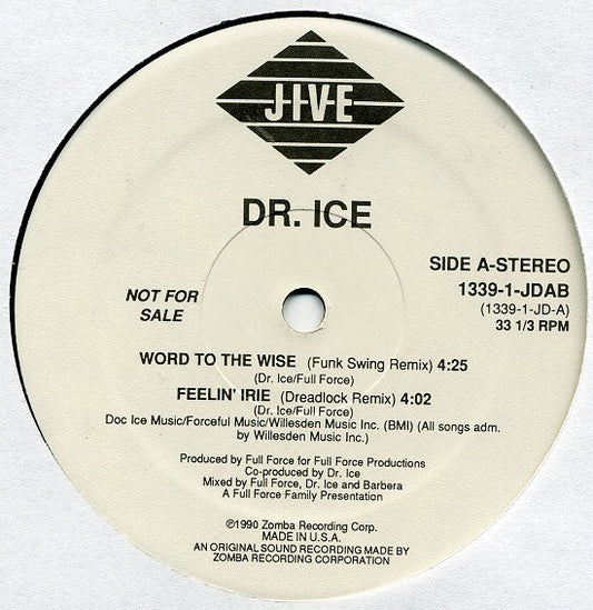 Doctor Ice : Word To The Wise (12", Promo)