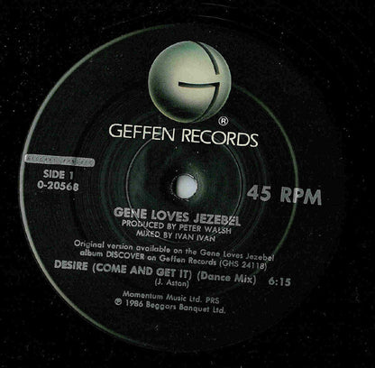 Gene Loves Jezebel : Desire (Come And Get It) (12", Maxi)