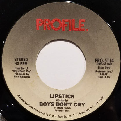 Boys Don't Cry : Cities On Fire (7", Single)