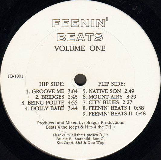 Various : Feenin' Beats Volume 1 (12", Comp, Unofficial)