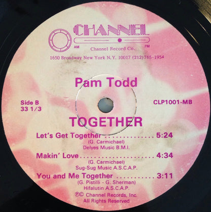 Pam Todd & Gold Bullion Band : Together (LP, Album)