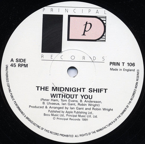 The Midnight Shift : Without You (12")