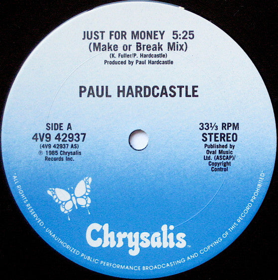 Paul Hardcastle : Just For Money (Extended Version) (12", M/Print)