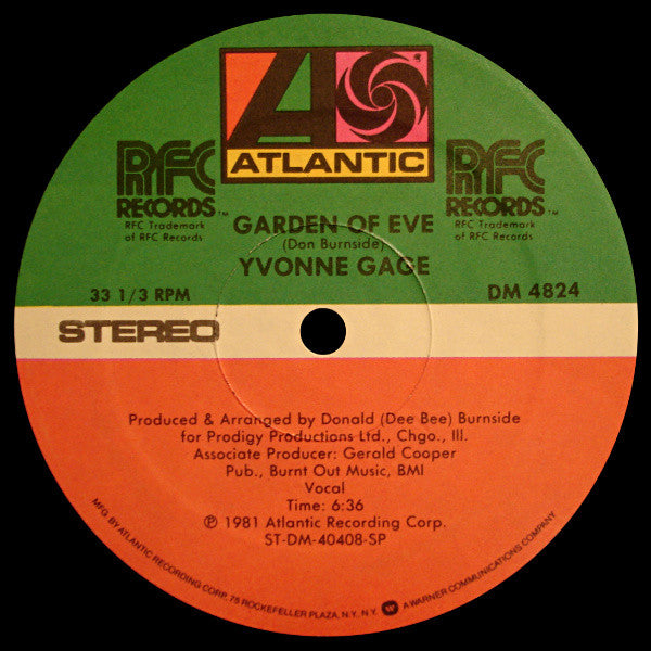 Yvonne Gage : Garden Of Eve (12", SP)