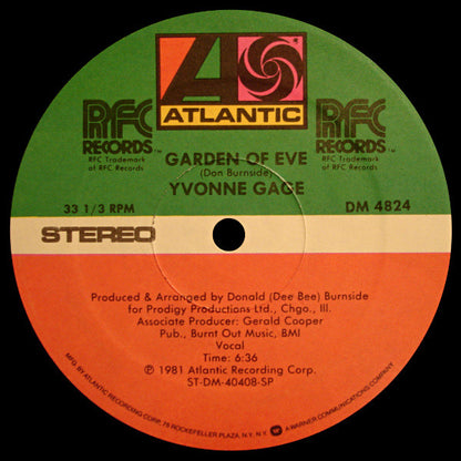 Yvonne Gage : Garden Of Eve (12", SP)